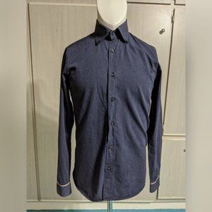 Zara Man Slim Fit Blue Button Down Shirt